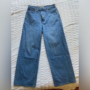 Madewell Perfect Vintage Wide Leg Cropped Jean, size 29